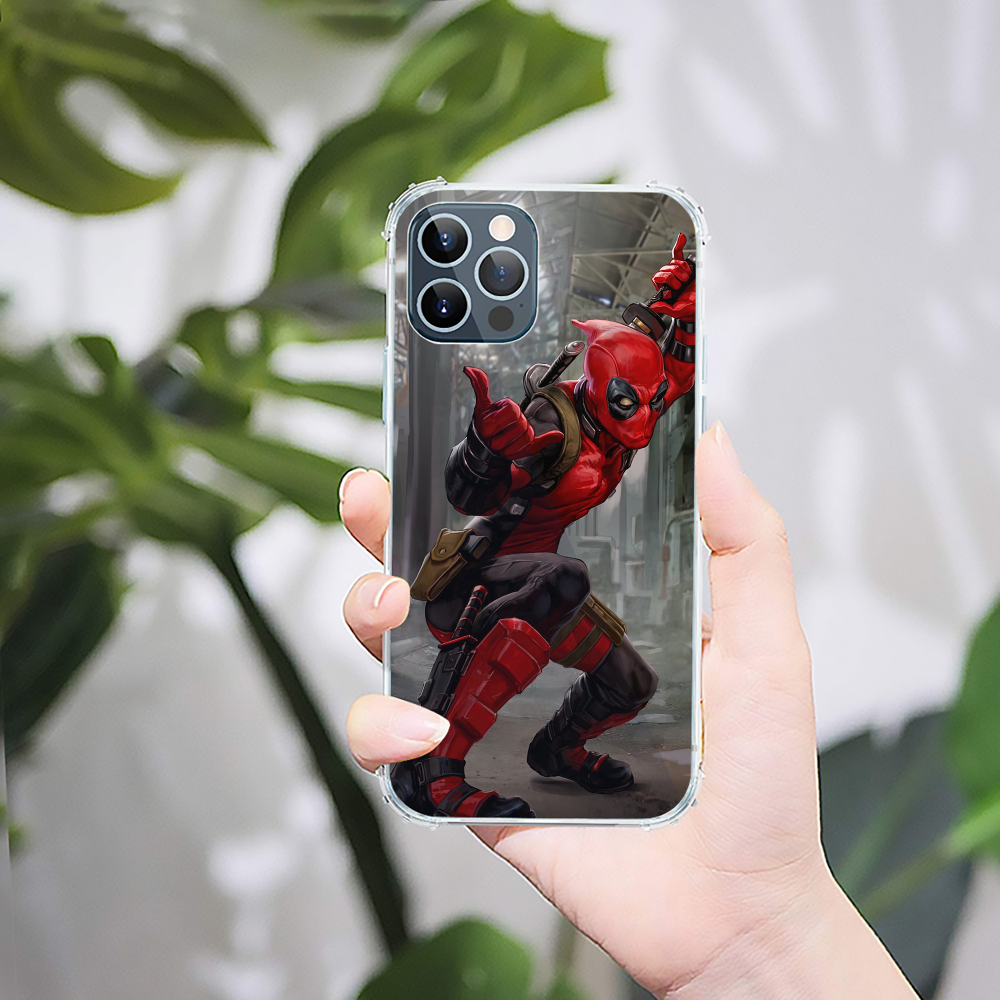 （画像用） Deadpool デッドプール 【iPhone 12シリーズ対応】透明スマホケース（クリアソフトケース）